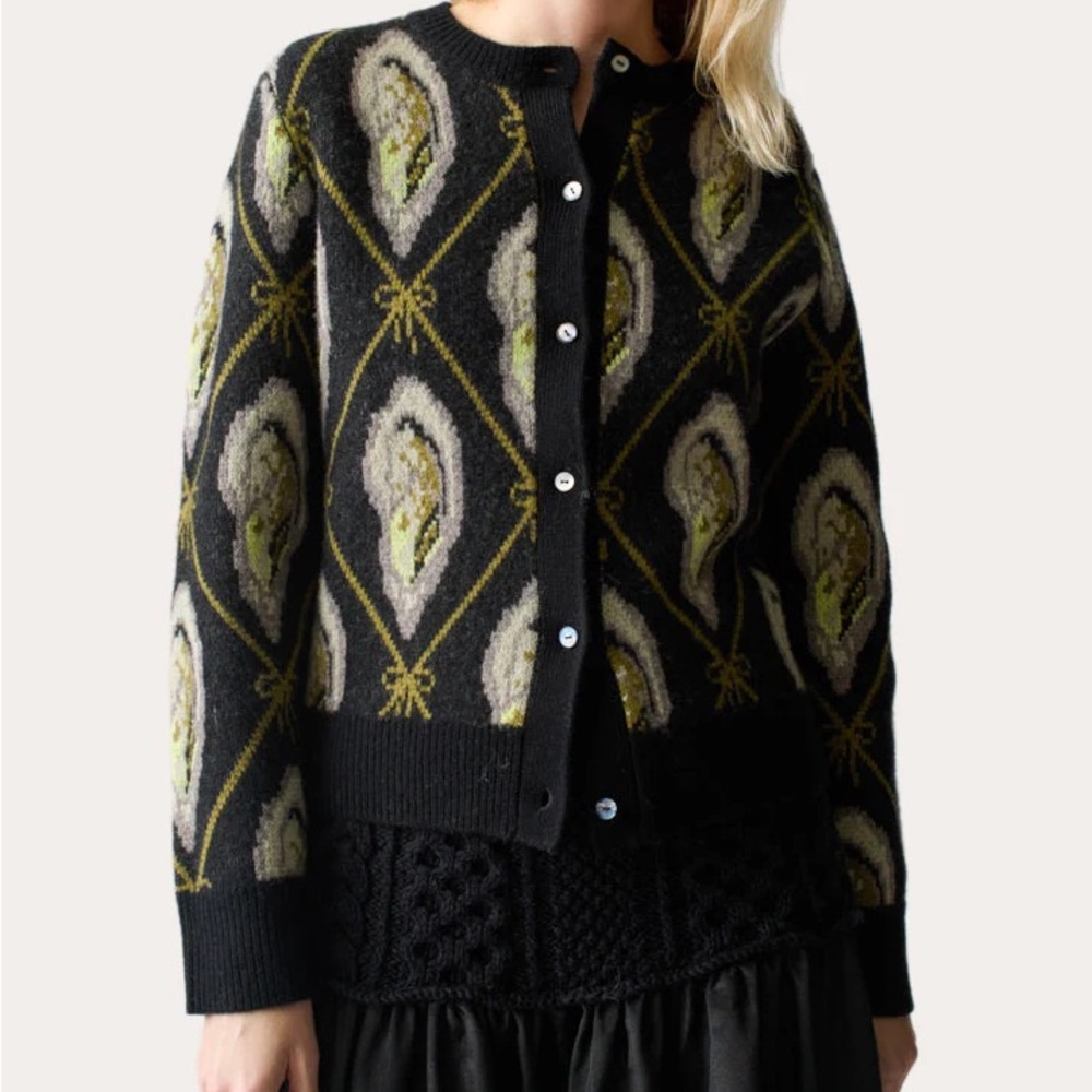 ISO Lingua Franca Oyster Cardigan size Small - Picture 2 of 3
